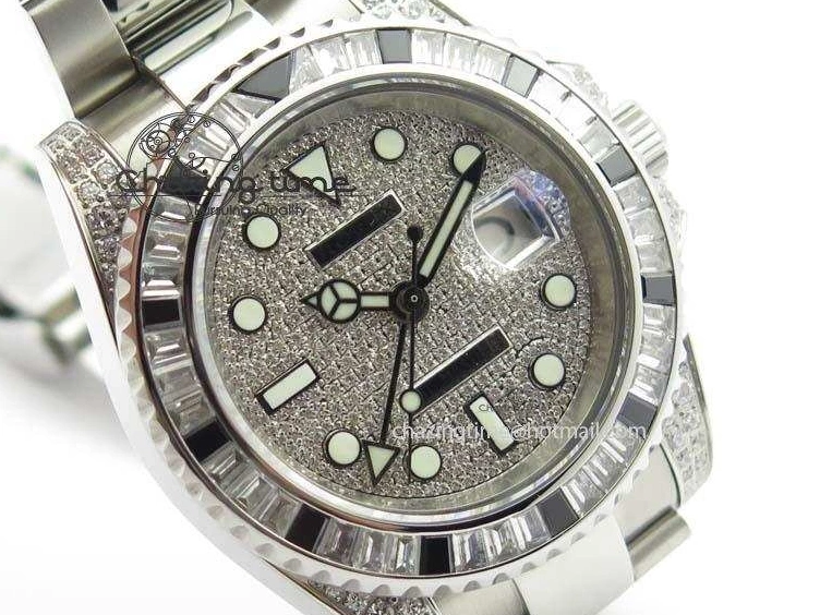 Bracelet A3186 Bp-Maker Black SS 116759 II On Dial SS Diamond Ruby Crystal GMT-Master 0312